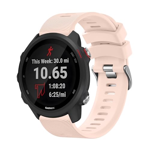 Image of Tobfit 20mm Straps Compatible with Garmin Forerunner 165 /165 Music, Forerunner 55 /158,245 /245 Music, 645 /645 Music Band for Women Men, Silicone Strap for Garmin Watch