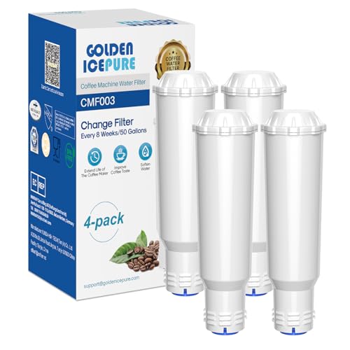 GOLDEN ICEPURE Filtre à eau pour machine à café Compatible Avec Krups F088 Pro Aqua/AEG/Melitta/Bosch/Siemens/Nivona, 4 pièces (Avertissement : non adapté...