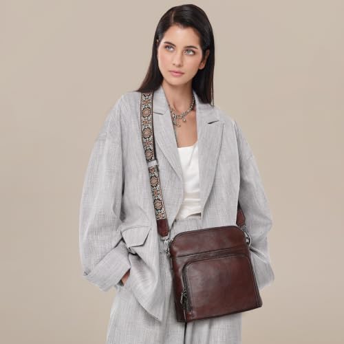 Image of Iswee Leather Crossbody Bag Women Purse and Handbag with Built in Wallet