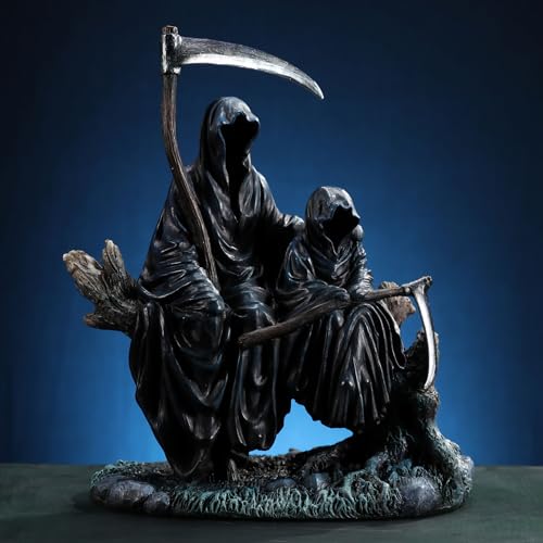 Escultura de Reaper de Resina Pintada a Mano 7.5 pulg miniatura 3