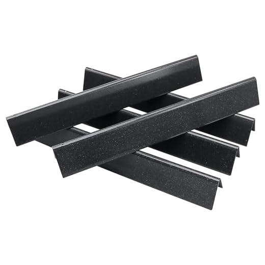 Denmay 7621 44,45 cm smakfördelningsstänger för Weber Genesis 300 310 E310 E320 E330 S310 S320 S330 Grillar med främre kontroller, uppsättning av 5 värmeplattor i porslin stål för Weber Genesis grilldelar 7620