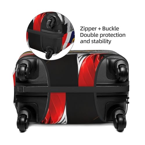 American Bald Eagle Print Fashionable Suitcase Cover Personalized Luggage Protector for Travel and Business4