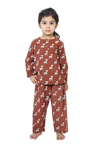 Image of Cotton Night Suit for Boys & Girls | Pajama Sets | Baby Top & Pant | Kids Dress | Printed Night Dress | Sleepwear Suit | P-3