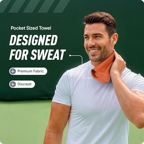Image of Pocket-Sized Sweat Towels - Original Sweat Absorbing Handkerchiefs | Quick-Dry Microfiber Sweat Rags for Face, Hands, & Body - Men & Women - Gym, Sports, Work