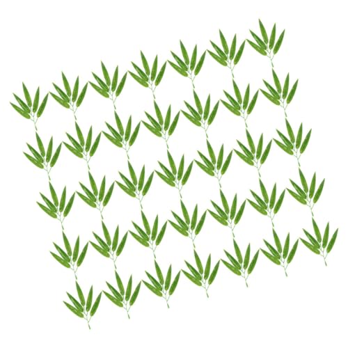 NUOBESTY Hojas de Bambú Artificiales Realistas 60 Piezas de Plástico Resistentes para Decoración de Bodas y Eventos Temáticos Forestales