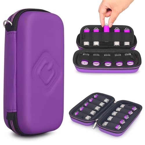 QUENZROC USB Flash Drives Case Organizer Fits 20 Thumb Drives USB Sticks Holder Hard Shell Storage Case Portable Box Travel Carrying Pouch