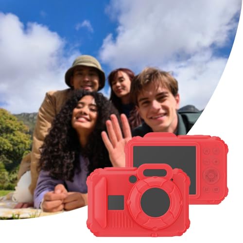 Funda de silicona para cámara pixpro wpz2 con protector de pantalla y correa roja miniatura 2