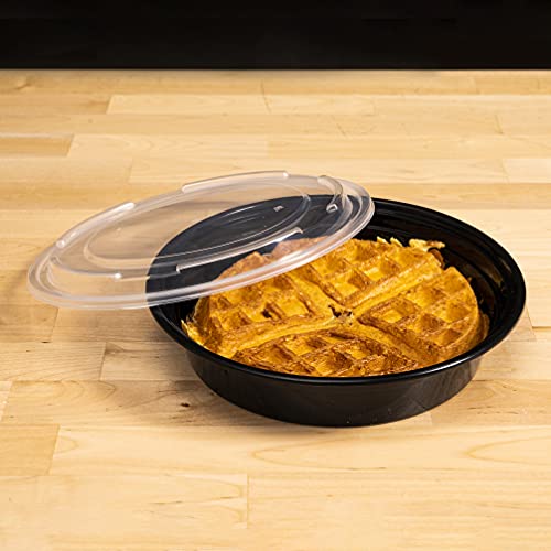 TIYA Food Containers – 32 oz Bulk 150 Pack with Lids – Plastic To-Go Round Bowls – Reusable, Microwavable, Dishwasher Safe – Leak-Proof, Great for Meal Prep – BPA-Free by T TIYA - Image 7
