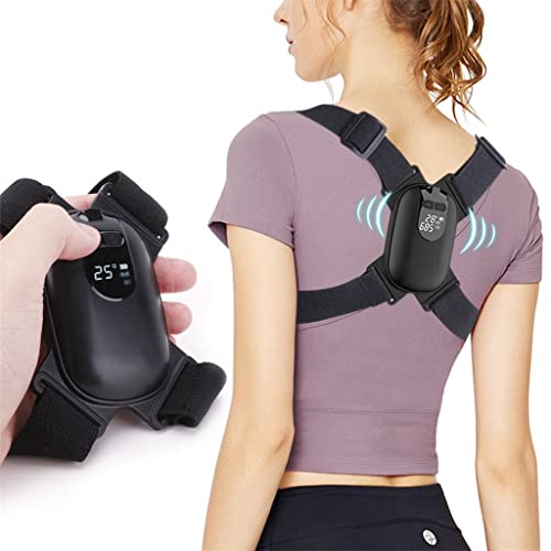 Kjhd Smart Posture Corrector Strap Adjustable Corrector Back Waist Support Spine Brace Belt Postural Trainer (Color : Black, Size : 110 * 80 * 15Mm) #TOP1