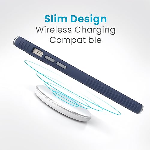Image of Speck iPhone 15 Plus Case - Presidio2 Grip Blue /Grey - 6.7 inch