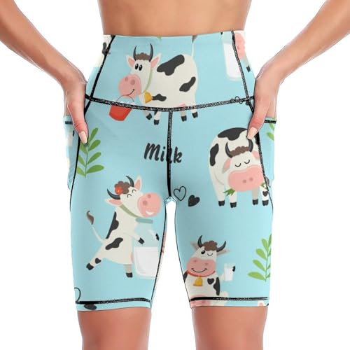 Legging court femmes anti-frottement | Short de sport taille haute boxer extensible S