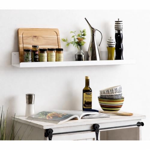 Image of 9 Inch Set 2 Grey Wall Shelf - Metal Floating Shelf for Wall, Wall Mounted Shelves, Modern Wall Shelf for Bedroom & Living Room Storage, Minimalist Wall Mount Shelf (22.86 CM Long X 12 CM deep)