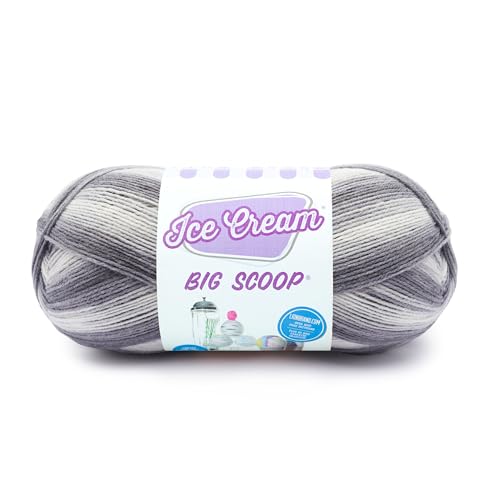 Image of Lion Brand Yarn Ice Cream Big Scoop Yarn, Cookies & Cream, 3351 Foot (Pack of 1)