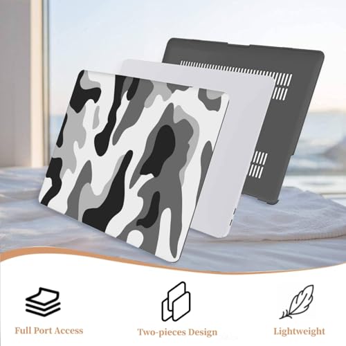 Funda MacBook Air 11 pulgadas ideal para viajes y cafeterías con teclado protegido camuflaje negro 5