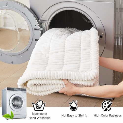 Awjcsv Couch Cover for Dogs Washable, Fuzzy Pet Couch Covers for 3 Cushion Sofa Pet Friendly, Non Slip Sofa Cover (White, 27.6" x 59"/70 x 150cm) - Image 6