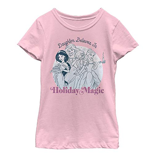 Fifth Sun Disney Princesses Holiday Magic Daughter Girls Short Sleeve Tee Shirt