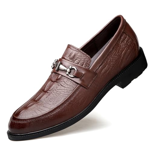 YZABEL Men's Slip-On Leather New Oxford Shoes Business Casual Formal Shoes Office Work Low Top Dress Shoes Casual Work Office Comfortable Business Shoes