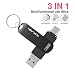 Produktbild USB Stick 128GB für iPhone Speicherstick nuiflash USB C Flash-Laufwerk Speicher kompatibel mit iPhone/USB c Phone/ipad (128GB, Schwarz)