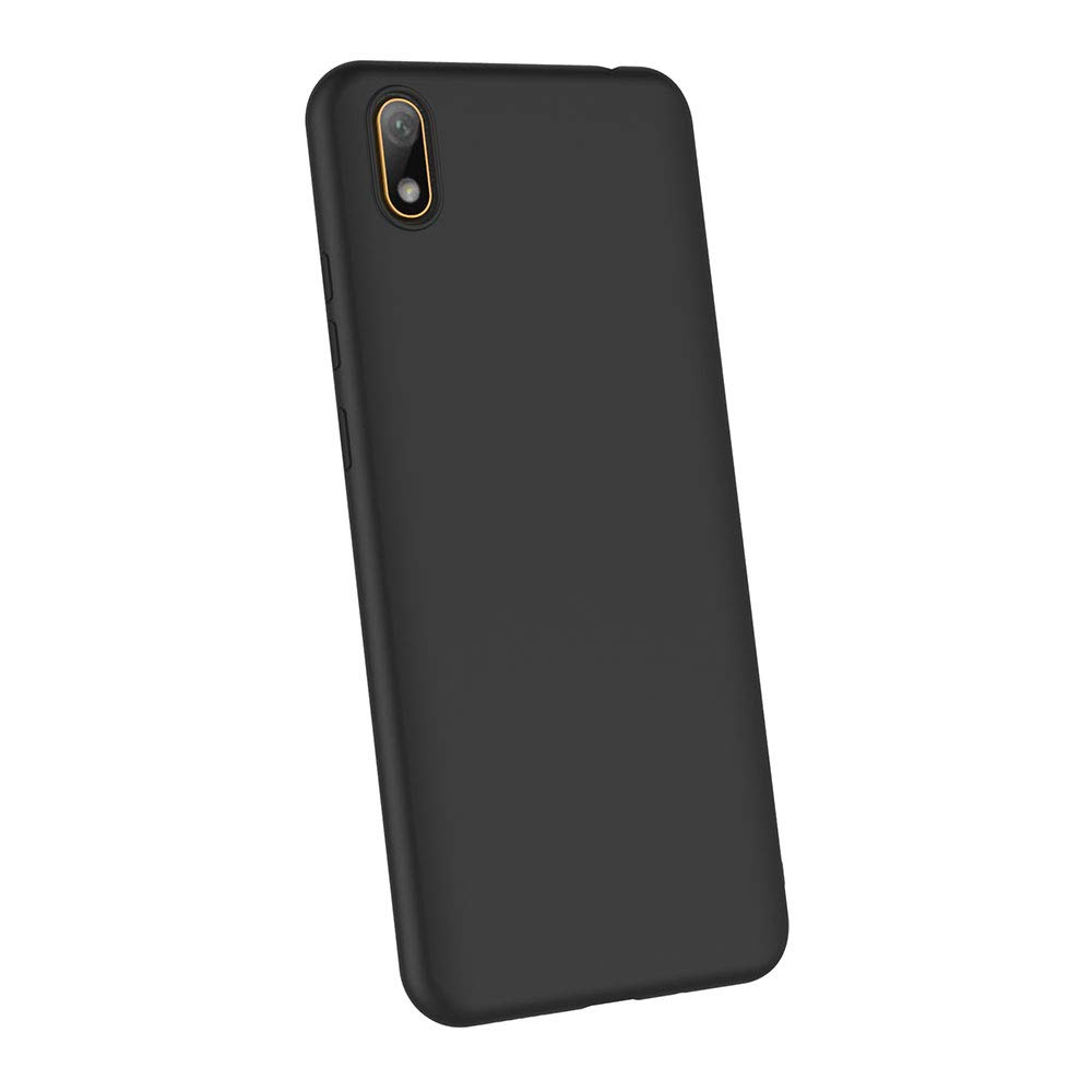 COVER NERA Per HUAWEI Y5 2019 CUSTODIA CARBON IN SILICONE TPU ANTIURTO