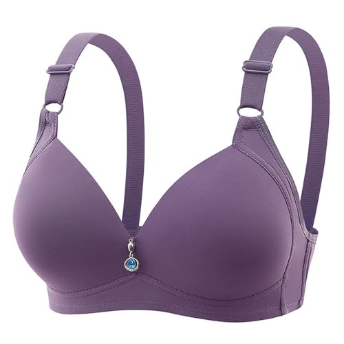 Genérico sujetador post operatorio aumento sujetador convertible a armaduras uno liso U luz camiseta para mujer Slip rojo para, morado, 40