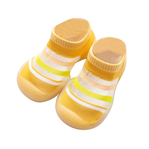 Ballet Shoes for Girls Boys Comfy Integrated Striped Prints Floor Shoes Toddler Warming and Fashion Ballet Shoes