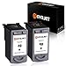 Novajet 2PK Remanufactured Ink Cartridge Replacement For Canon PG-40 0615B002 (2 Black) Comptaible With Canon PIXMA MP150 160 450 460 MX300 IP1600 1800 2600