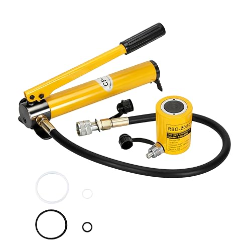 20T Mini Hydraulic Cylinder Jack, CP-180 Manual Hydraulic Hand Pump, 2 Stroke for Hydraulic Pump,Hand Operated Pump for Industrial Engineering, Machinery Shipbuilding