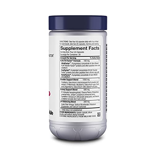 4Life Transfer Factor Kbu - Targeted Kidney, Bladder, And Urinary Support With Cranberry Extract - 120 Capsules #TOP2