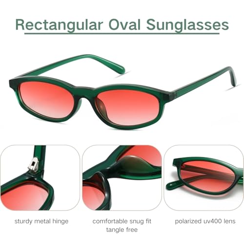 Image of Freckles Mark Polarized 90s Thin Narrow Sunglasses for Women Men Small Sun Glasses Plastic Frame