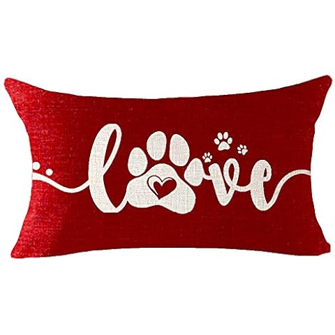 Quote Queen's designer May You Live All The Days of Your Life in Love Cotton Linen Decorative Throw Lumbar Waist Pillow Case Cushion Cover Rectangle 12 X 20 Inches（P） Cover