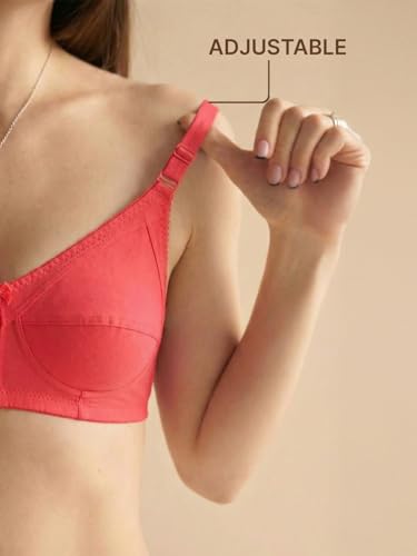 Image of INKURV Full Coverage Cotton Bra for Heavy Bust| Minimizer Bra for Women| Anti-Sagging Breast Lift Up| Non-Wired| Non-Padded Daily Use Bra for Ladies