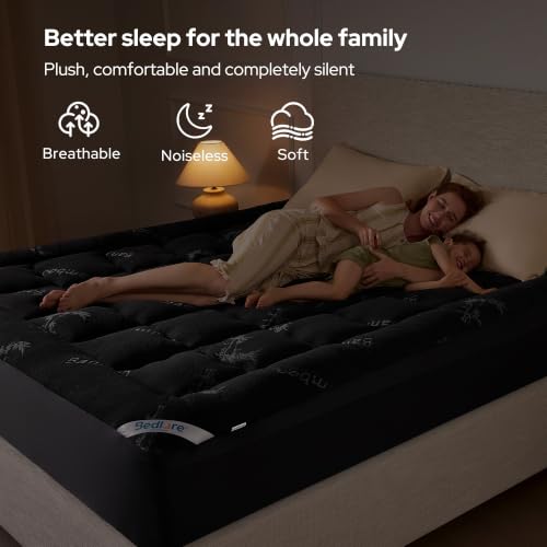 Image of BEDLORE Twin Mattress Topper, Thick Pillow Top Mattress Pad
