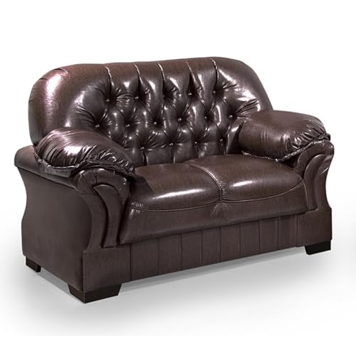 Sofá 2 Lugares em Couríssimo Marrom Relaxar com Conforto e Praticidade