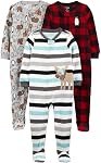 Simple Joys by Carter's Bébés 3-pack Fleece Loose Fit résistant à la flamme Pied PajamasSleepers