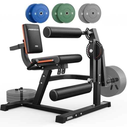 Image of FEIERDUN 4-in-1 Adjustable Leg Extension Curl Machine - 700lbs Capacity Leg Extension Machine for Lower Body Workouts - Adjustable Leg Curl Machine