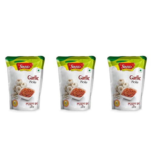 Image of SWAD Distinctly Different and Delicious Garlic Pickle /Lahsun Achar - 200gm Each (Pack of 3)