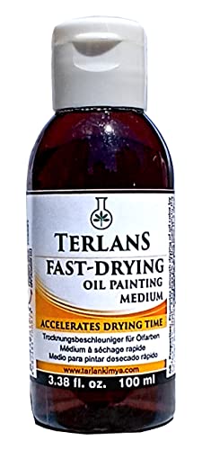 TERLANS Fast Drying Oil Painting Medium, 3.38 fl. oz. (100