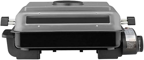 Asador de pescado de doble cara con placa de parrilla de alambre, perilla de control de temporizador, calefacción de doble cara