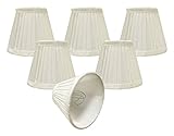 Royal Designs, Inc. CSO-1030-5WH-6 Box Pleat Empire Chandelier Shade, 3 x 5 x 4.25, White...
