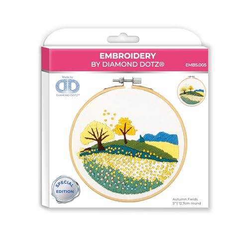 Image of DIAMOND DOTZ Autumn Fields Embroidery Craft Kit for Adults, Beginners