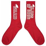 FujLoy Graduation Socks - Gift for Him or Her, Graduate, Color Socks for Each College (Red+White 086)