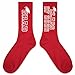 FujLoy Graduation Socks - Gift for Him or Her, Graduate, Color Socks for Each College (Red+White 086)