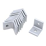 Quluxe 30x30 Inside Corner Bracket, 90 Degree Bracket with Slot 6mm for 3030 Aluminum Extrusion Profile- Silver (Pack of 10)