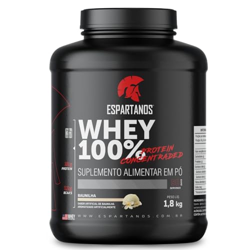 Whey Protein Concentrado 100% Pure WPC 80-1,8KG - Espartanos (Baunilha)