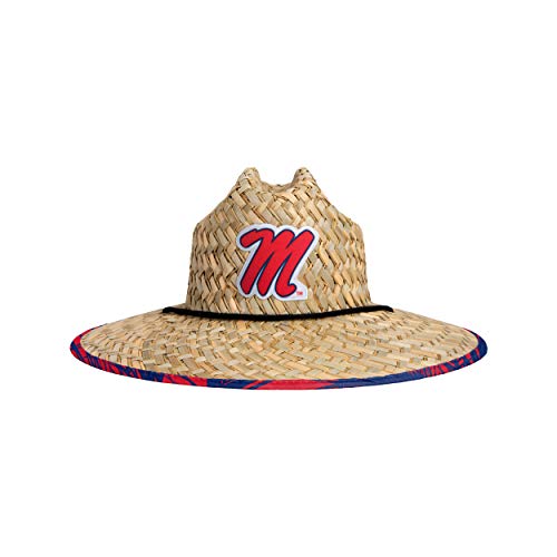 Image of FOCO unisex adult Ncaa College Team Logo Floral Sun Straw Hat, Team Logo, One Size US