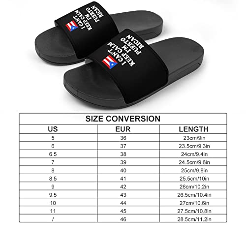 I Can't Keep Calm I'M PUERTO RICAN Home Slippers Non-Slip Open Toe PVC Shower Slippers Fashion Sandals for Men Women2