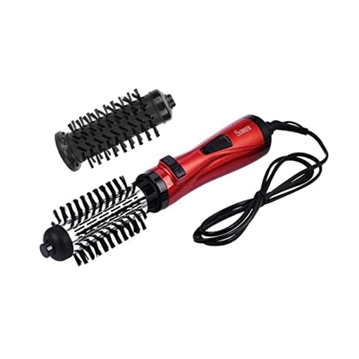 3-in-1 Hot Air Styler and Rotating Hair Dryer for Dry Hair, Curl Hair, Straighten Hair, 2 Interchangeable Brushes, 3 Temperature Settings for Dry and Wet Hair, Multi-Directional Setting