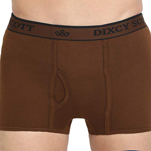 Image of Dixcy Scott Men's Cotton Trunks (Pack of 5) (SWISHTRUNK-P5 Navy /Dark Grey /Lt Coffee Brown /Denim Blue /Wine S)