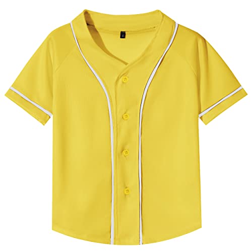 Image of Yuji Itadori Kids Baseball Jersey Button Boys Short Sleeve T-Shirts Hip Hop Fashion Casual Sports Solid Color Shirt