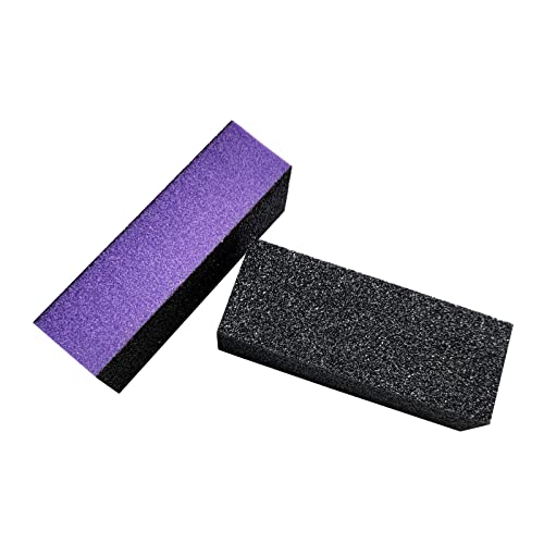 Heeyaa 10 Pcs Nail Buffer Sanding Block Polisher Buffing File 100/180 Grit 3 Sides Nail Files Art Pedicure Manicure File(Black Purple) #TOP3